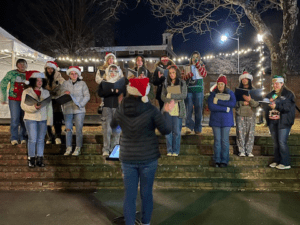 Singing at the Memorial Christmas Tree Celebration - Town of Orange, VA